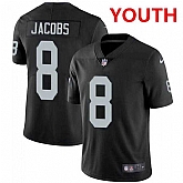 Youth Las Vegas Raiders #8 Josh Jacobs Black Vapor Untouchable Limited Stitched NFL Jersey,baseball caps,new era cap wholesale,wholesale hats